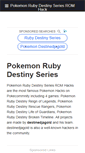 Mobile Screenshot of pokemonrubydestiny.com